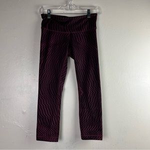 Lululemon Align Crop Leggings Maroon Black Size 4